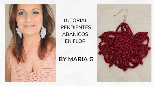 TUTORIAL DE CROCHET "PENDIENTES ABANICOS EN FLOR"