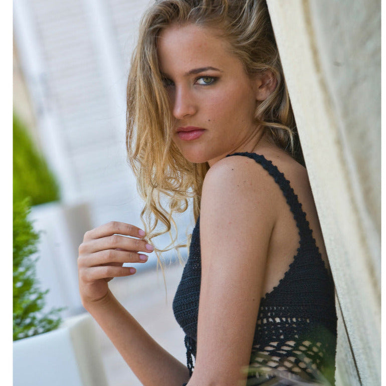 Crochet Bodysuit Pattern "Black & White Sensation" Size S/M