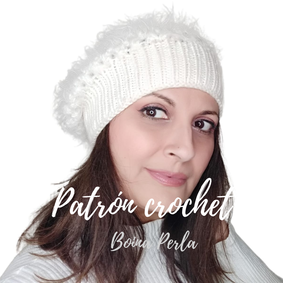 PATRÓN BOINA DE CROCHET COPO DE NIEVE