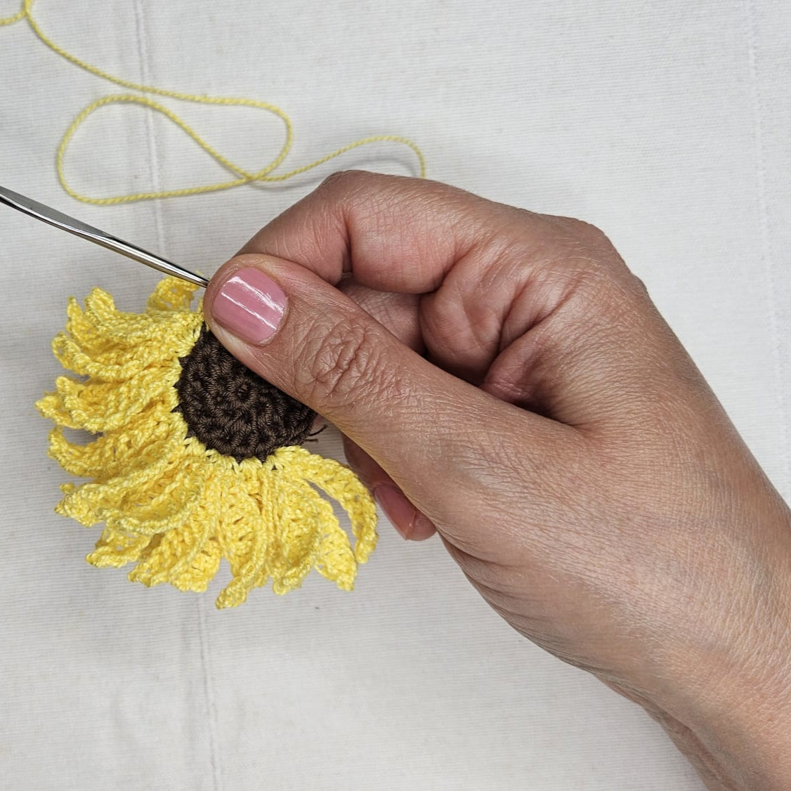 Crochet Sunflower Earrings