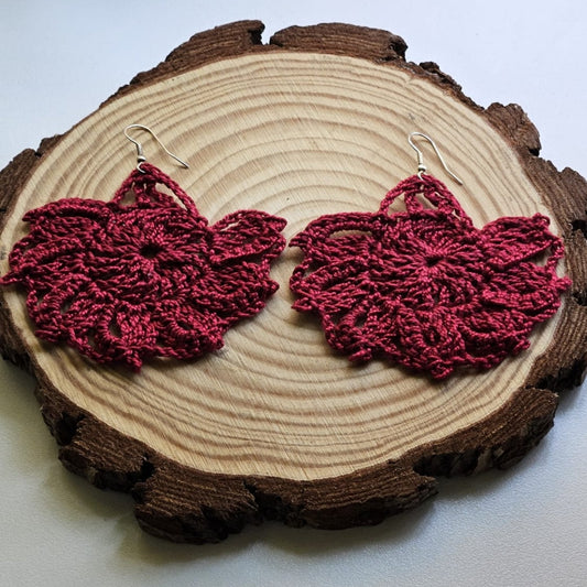 Crochet earrings "Flower Fans"
