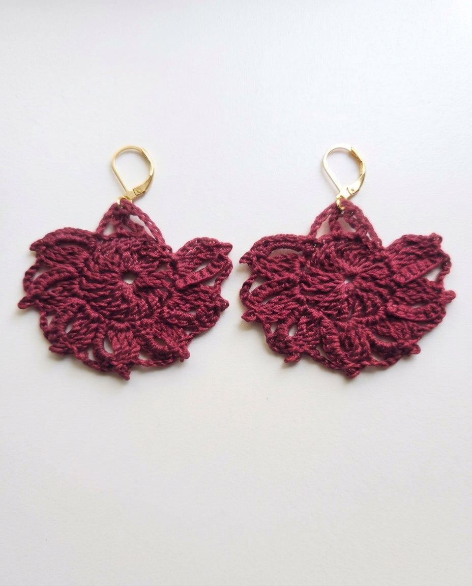 Crochet earrings "Flower Fans"