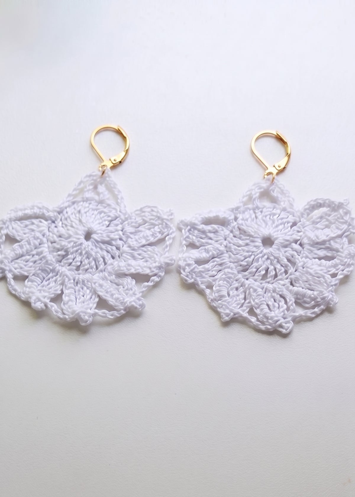 Crochet earrings "Flower Fans"