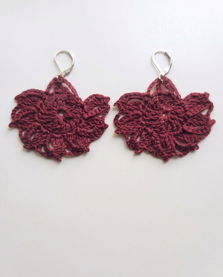 Crochet earrings "Flower Fans"