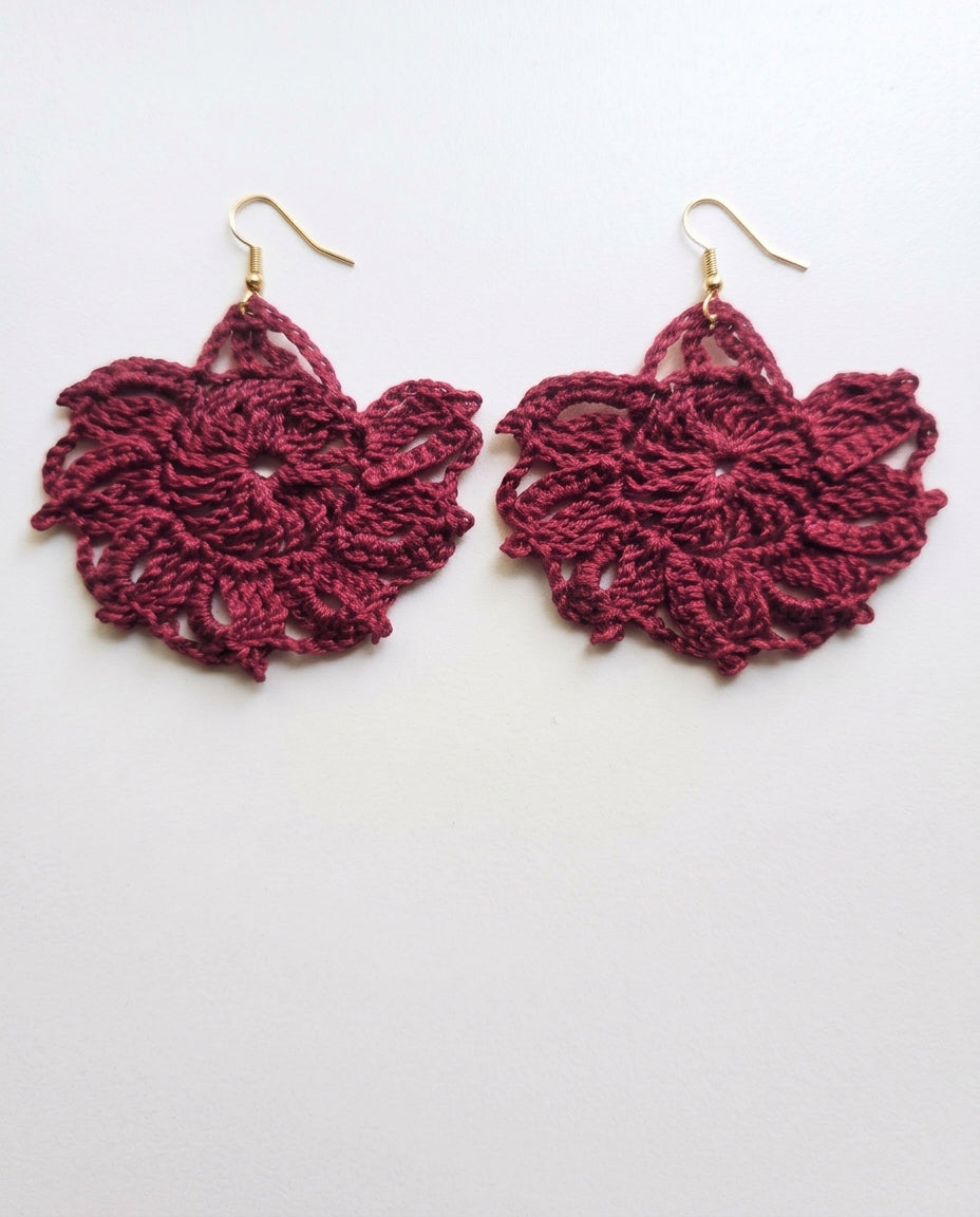 Crochet earrings "Flower Fans"