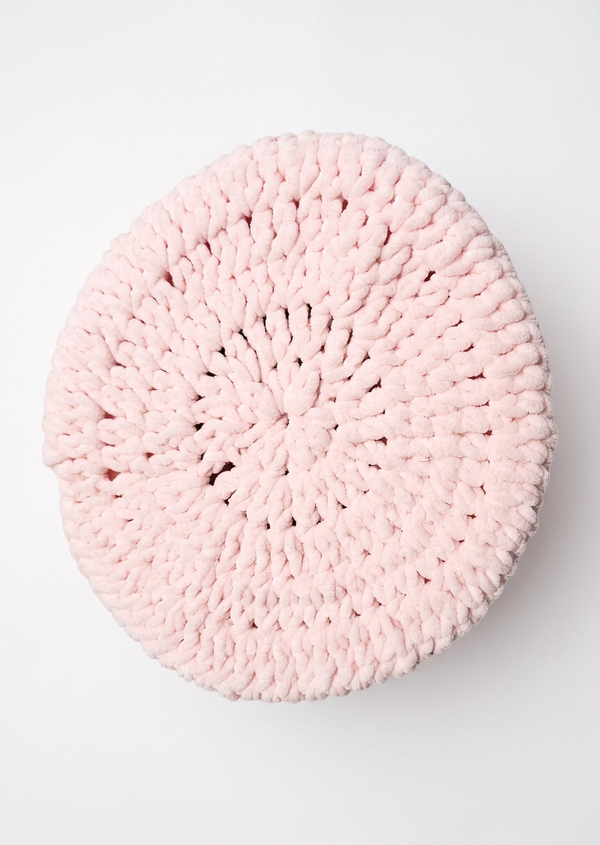 imagen de boina rosa de chenilla para pdf patrón