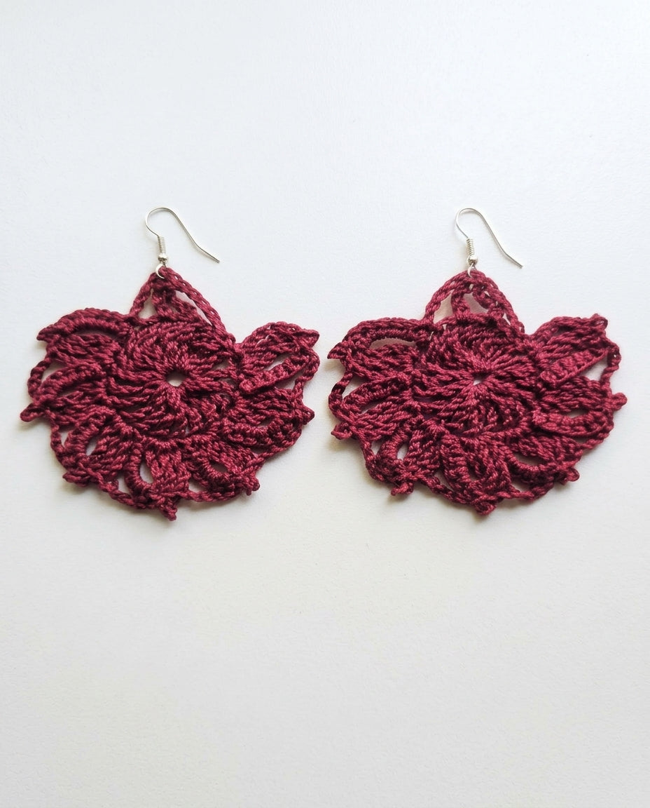 Crochet earrings "Flower Fans"